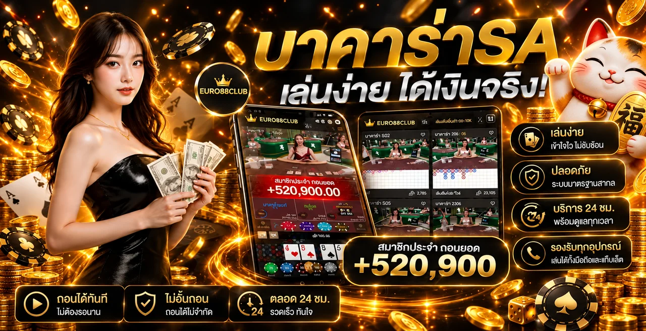 คาสิโนออนไลน์ EURO88CLUB พร้อมตัวละคร PG Soft และระบบมือถือ